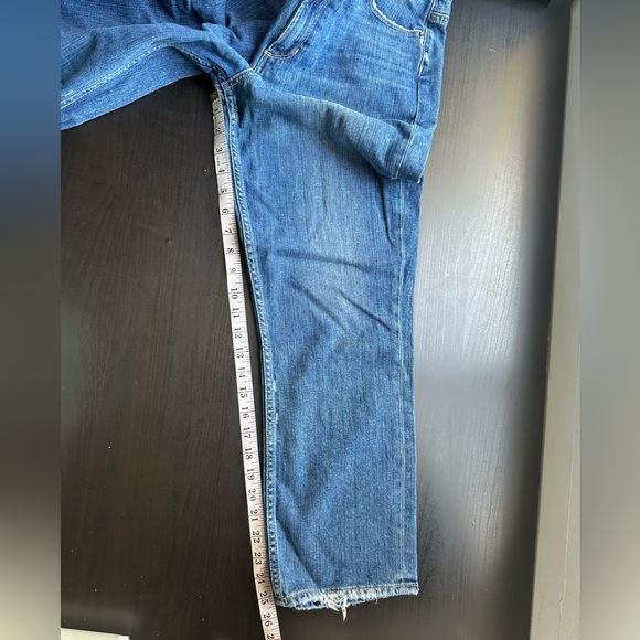 PAIGE Blue Denim High Rise Sarah Straight Lexington Designer Jeans Size 30 EUC - Picture 10 of 12